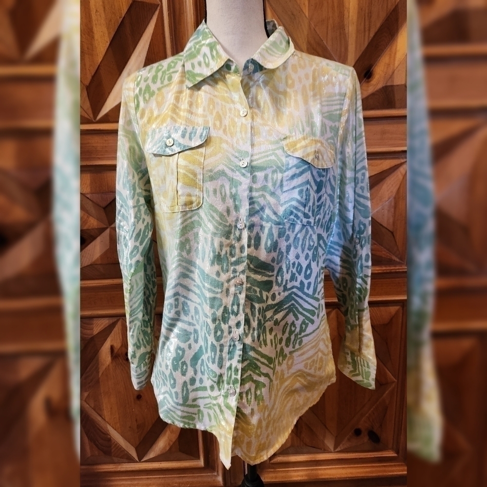 Ruby Rd Button Down Top Sz 8